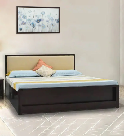 Maison Solid Wood Bed with Hydraulic Storage by Sarve Furniture, featuring elegant solid wood craftsmanship and spacious under-bed storage.
