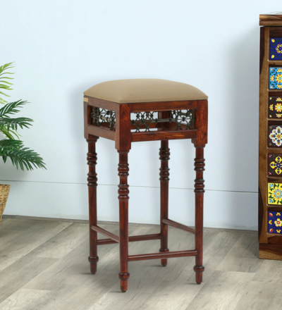 Nova Sheesham wood bar stools by Sarve Furniture – set of 2 Handcrafted Nova bar stools made from solid Sheesham wood Side view of Nova bar stool pair with footrest design Nova Sheesham stools with smooth wooden finish and sturdy frame Modern Nova Sheesham wood bar stools in natural polish Pair of Nova bar stools in solid Sheesham – minimalist design Nova wooden bar stools placed in home bar setting Close-up of Nova bar stool seat with elegant wood grain Sheesham wood Nova bar stools by Sarve – rustic yet refined Nova bar stools set of 2 – perfect for kitchen islands or cafes