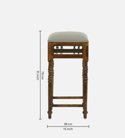 Luxe Sheesham Wood Bar Stool By Sarve Furniture - Image 3