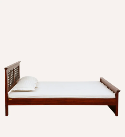 Traditional Sheesham Wood Bed Without Storage By Sarve Furniture - Image 7