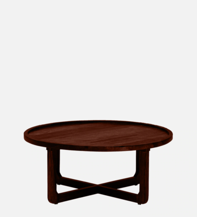 Wooden Round Coffee Table Sheesham Wood By Sarve Furniture For Online - Image 6