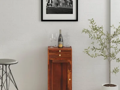 Vintage Style Bar Unit Bar Unit with Carved Doors Wooden Finish Bar Cabinet Sarve Furniture Vintage Bar Unit Traditional Bar Furniture Carved Wooden Bar Unit Solid Wood Vintage Bar Cabinet Antique Look Bar Unit Classic Bar Unit Design Home Bar with Carved Wooden Finish