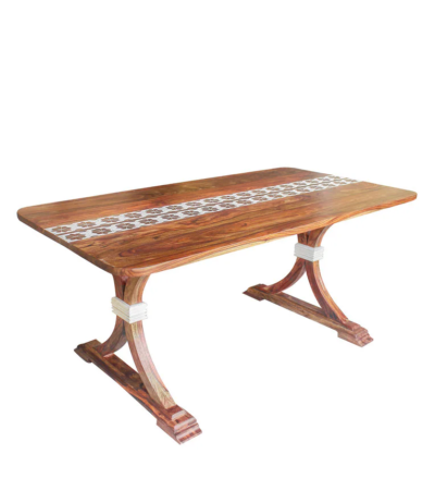 Elegance Wooden Dining Set for 6 with Comfortable Seating Options - Image 8