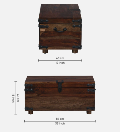 Coffee Table Size For Living Room Sheesham Wood Trunk By Sarve Furniture - Image 3