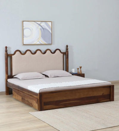 Nest Sheesham Wood Bed with Drawer Storage by Sarve Furniture