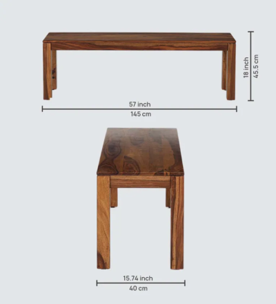 Wooden Dining Set 6 Seater with Fabric Upholstery and Sleek Designer Table Legs - Image 4