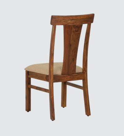 Wooden Dining Set 6 Seater with Fabric Upholstery and Sleek Designer Table Legs - Image 9