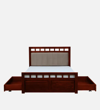Classic Bedroom Wooden Bed with Headboard Design and Drawers Storage System - Image 7