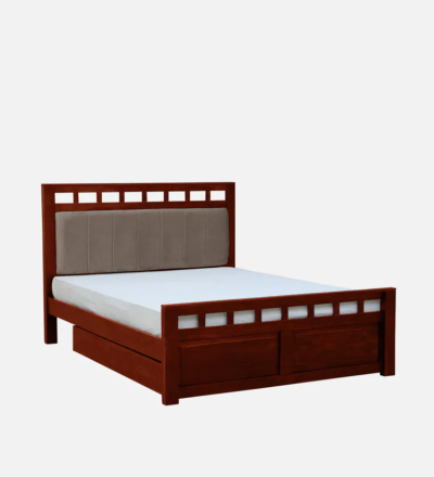 Classic Bedroom Wooden Bed with Headboard Design and Drawers Storage System - Image 4