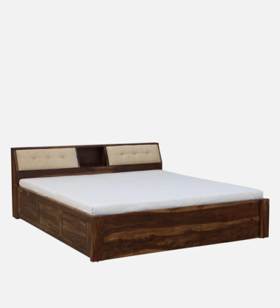 Cuddle Sheesham Wood Bed With Box Storage By Sarve Furniture - Image 5
