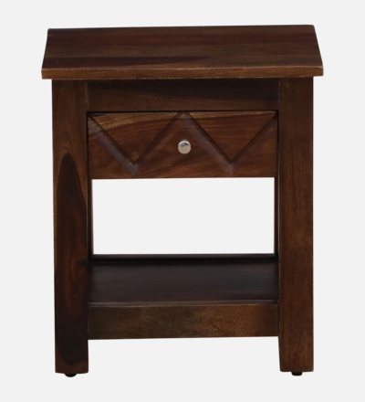 Nightstand Sheesham Wood with Decorative Drawer Handles and Soft-Close Mechanism - Image 6