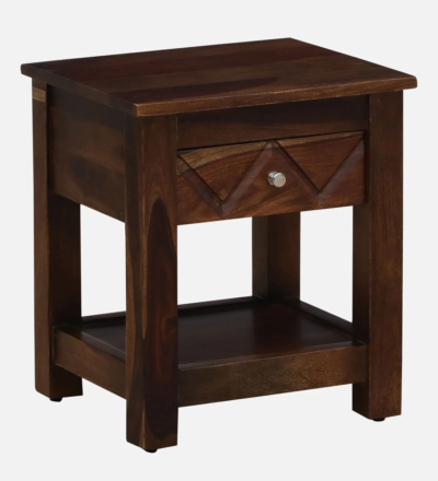 Nightstand Sheesham Wood with Decorative Drawer Handles and Soft-Close Mechanism - Image 8