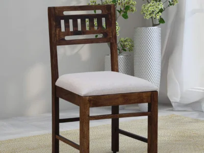Wooden Balcony Chair with Comfortable Cushion and Compact Folding Frame Design