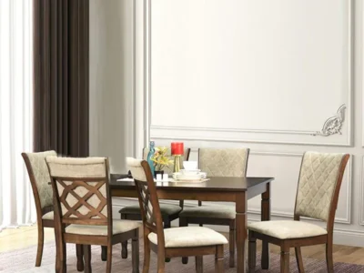 Compact wooden dining set for small dining room or kitchen corner