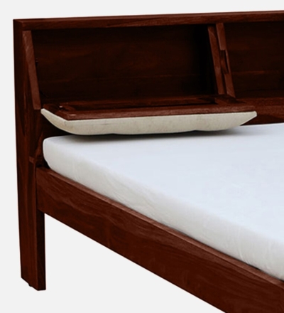 Coastal Sheesham Wood Bed With Headboard Storage By Sarve Furniture - Image 10
