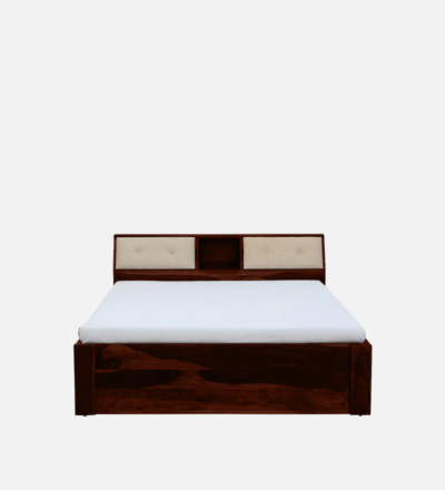 Coastal Sheesham Wood Bed With Headboard Storage By Sarve Furniture - Image 4