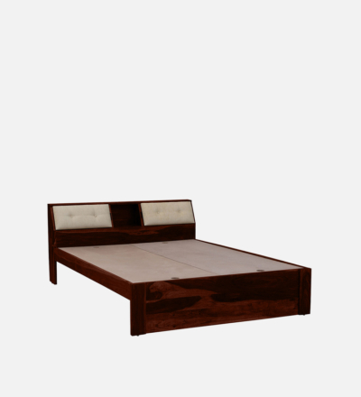 Coastal Sheesham Wood Bed With Headboard Storage By Sarve Furniture - Image 6
