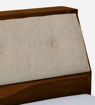 Vintage Sheesham Wood Bed With Headboard Storage By Sarve Furniture - Image 10