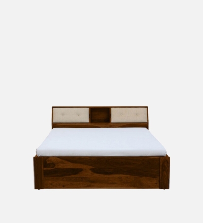 Vintage Sheesham Wood Bed With Headboard Storage By Sarve Furniture - Image 6