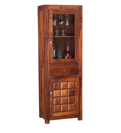Indoor Bar Cabinet in Polished Sheesham Wood for Dining Room By Sarve Furniture - Image 4