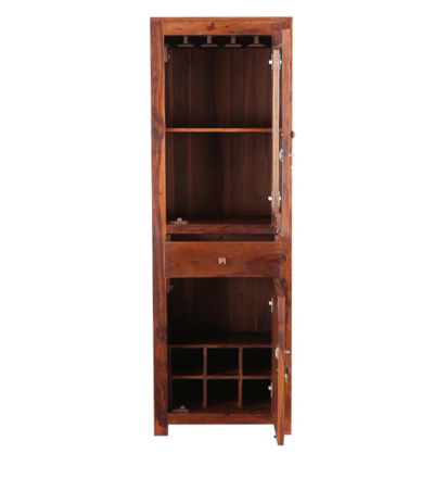 Indoor Bar Cabinet in Polished Sheesham Wood for Dining Room By Sarve Furniture - Image 10