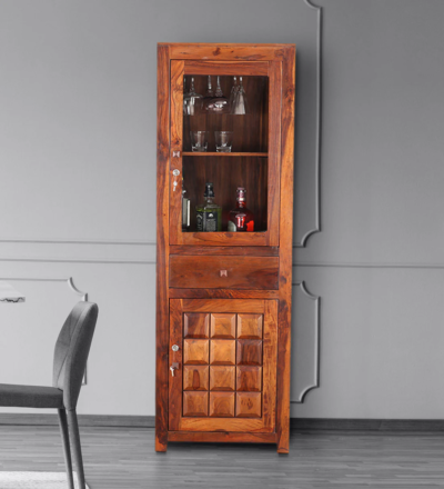 Dining room bar cabinet Wooden indoor bar furniture Bar unit for dining space Solid wood bar cabinet Home bar for indoor use Sheesham wood wine cabinet Elegant dining room furniture Handcrafted wooden bar unit Wooden liquor cabinet indoor Premium Sheesham bar cabinet