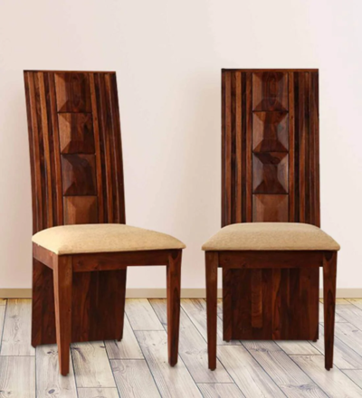 Roodrow Sheesham Wood Dining Chair in Honey Finish Set Of 2