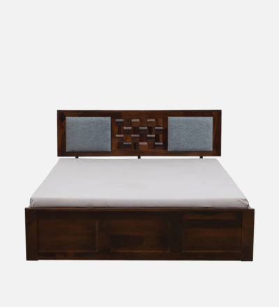 Premium Headrest Wooden Bed with Box Storage and Floating Design For Homes - Image 6