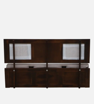 Premium Headrest Wooden Bed with Box Storage and Floating Design For Homes - Image 9