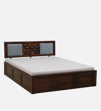 Premium Headrest Wooden Bed with Box Storage and Floating Design For Homes - Image 4