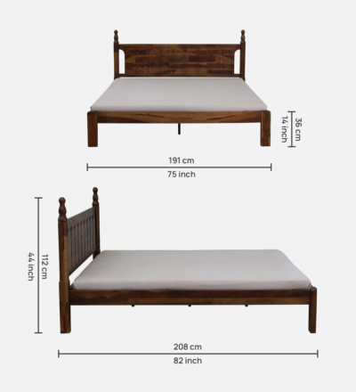 Classic Wooden Bed Without Storage Frame By Sarve Furniture - Image 3