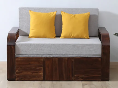 Wooden 2 Seater Sofa