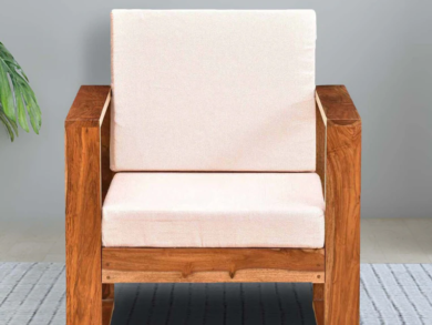 Wooden Single Seater Sofa