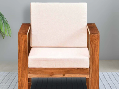Wooden Single Seater Sofa