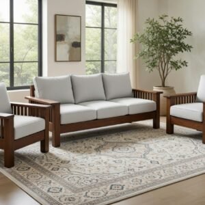 Imperial Heritage Solid Sheesham Wood Designer Sofa Set for Living Room by Sarve Furniture