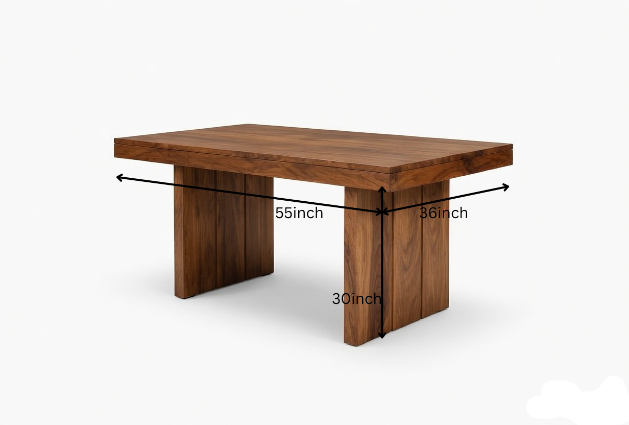 Royal Solid Sheesham Wood 6 Seater Dining Table Set - Image 5