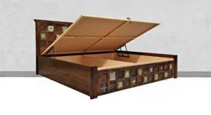 Royale Premium Solid Sheesham Wood Luxury King Size Bed - Image 7