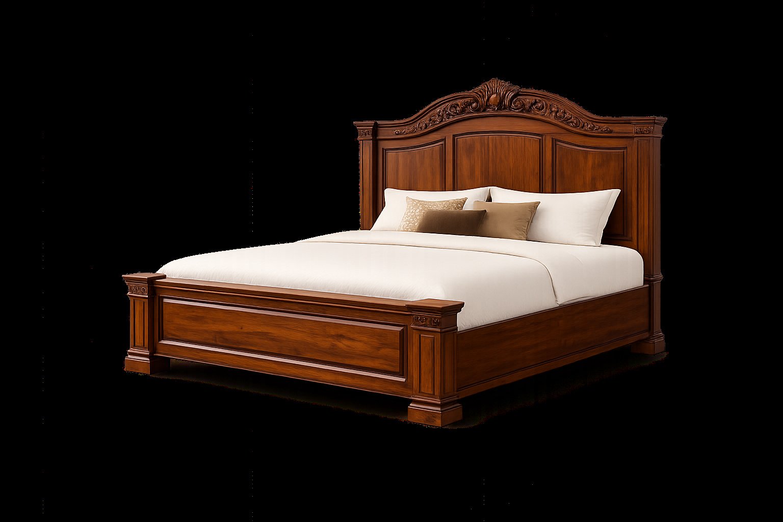 Solid Sheesham WoodSolid Sheesham Wood King Size Luxury Bed with Finishing - Image 6