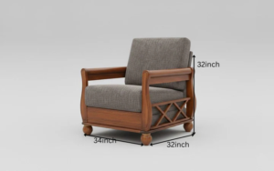 Classic  Solid Sheesham Wooden Sofa Set with for Living Room - Image 4