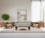 Classic Rajasthan Premium Solid Sheesham Wooden Sofa Set for Living Room by Sarve Furniture