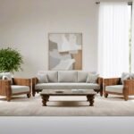 Classic Rajasthan Premium Solid Sheesham Wooden Sofa Set for Living Room by Sarve Furniture