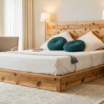 Crest solid sheesham wood premium king size bed with storage drawers for bedroom luxury