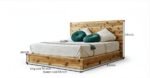 Crest Solid Sheesham Wood Premium Bedroom Bed With Drawers - Image 7
