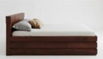 Elegance Solid Sheesham Wood Luxury King Bed With Storage - Image 5