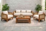 Heritage Premium Wooden Sofa Set for Living Room (2) - Image 9