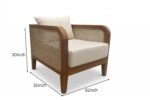 Heritage Premium Wooden Sofa Set for Living Room (2) - Image 2