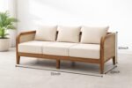 Heritage Premium Wooden Sofa Set for Living Room (2) - Image 5