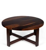 Heritage smart solid sheesham wood coffee table with hidden seating stools - Image 10