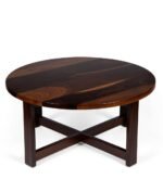 Heritage smart solid sheesham wood coffee table with hidden seating stools - Image 6