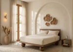 Heritage solid sheesham wood designer bed for luxury bedroom interior